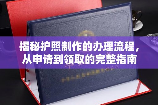 环江揭秘护照制作的办理流程，从申请到领取的完整指南