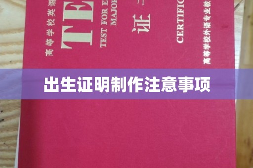 环江出生证明制作注意事项