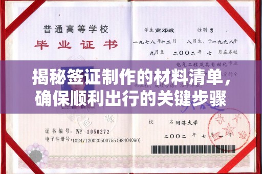 环江揭秘签证制作的材料清单，确保顺利出行的关键步骤