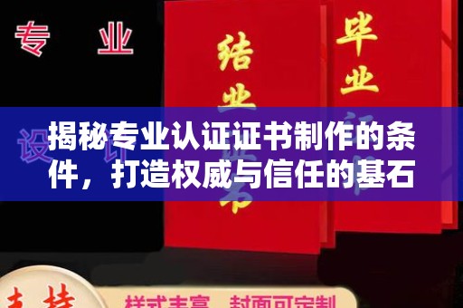 环江揭秘专业认证证书制作的条件，打造权威与信任的基石