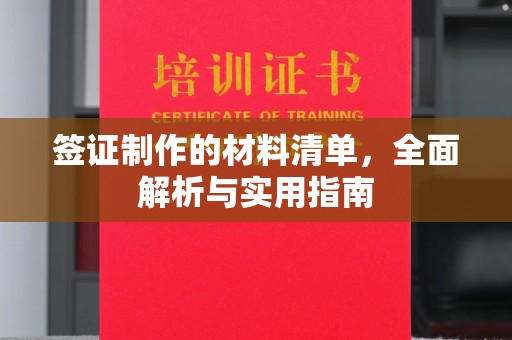 环江签证制作的材料清单，全面解析与实用指南
