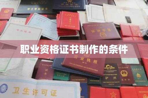 环江职业资格证书制作的条件