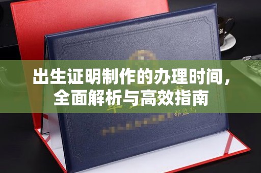 环江出生证明制作的办理时间，全面解析与高效指南