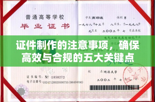 环江证件制作的注意事项，确保高效与合规的五大关键点