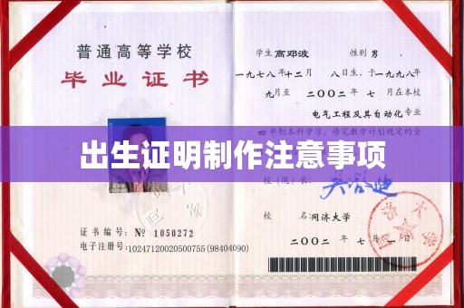 环江出生证明制作注意事项