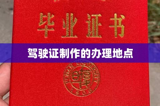 环江驾驶证制作的办理地点