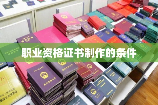 环江职业资格证书制作的条件