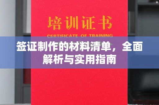 环江签证制作的材料清单，全面解析与实用指南