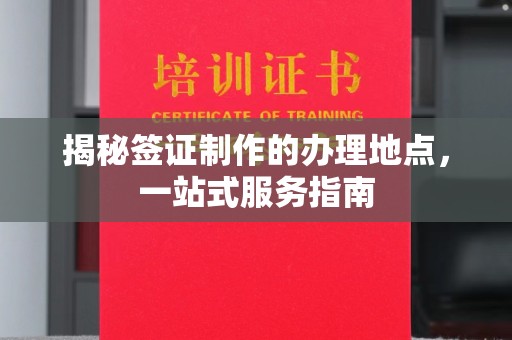 环江揭秘签证制作的办理地点，一站式服务指南