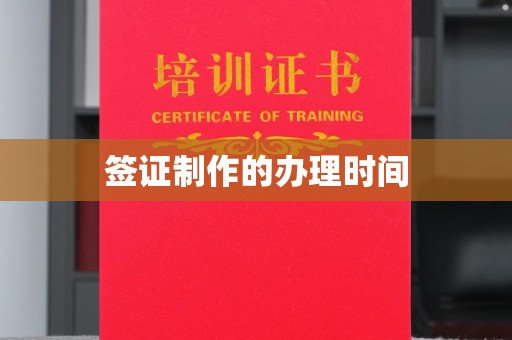 环江签证制作的办理时间