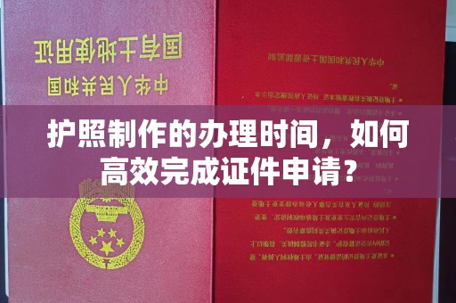 环江护照制作的办理时间，如何高效完成证件申请？