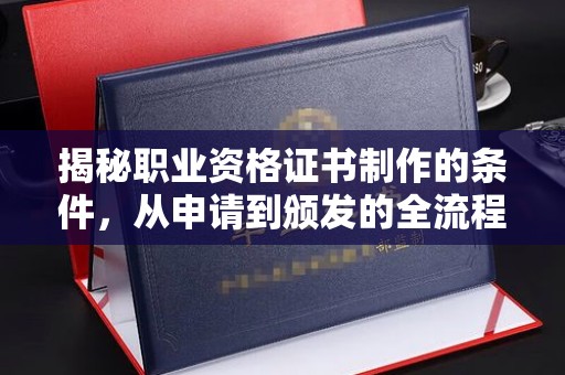 环江揭秘职业资格证书制作的条件，从申请到颁发的全流程解析