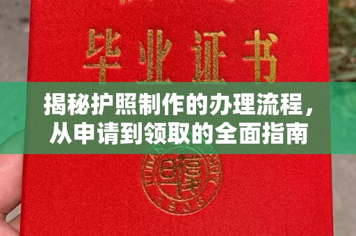环江揭秘护照制作的办理流程，从申请到领取的全面指南