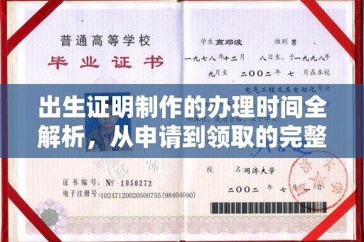环江出生证明制作的办理时间全解析，从申请到领取的完整指南