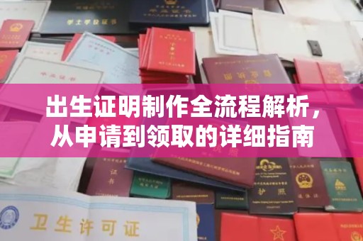 环江出生证明制作全流程解析，从申请到领取的详细指南