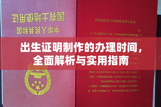 环江出生证明制作的办理时间，全面解析与实用指南
